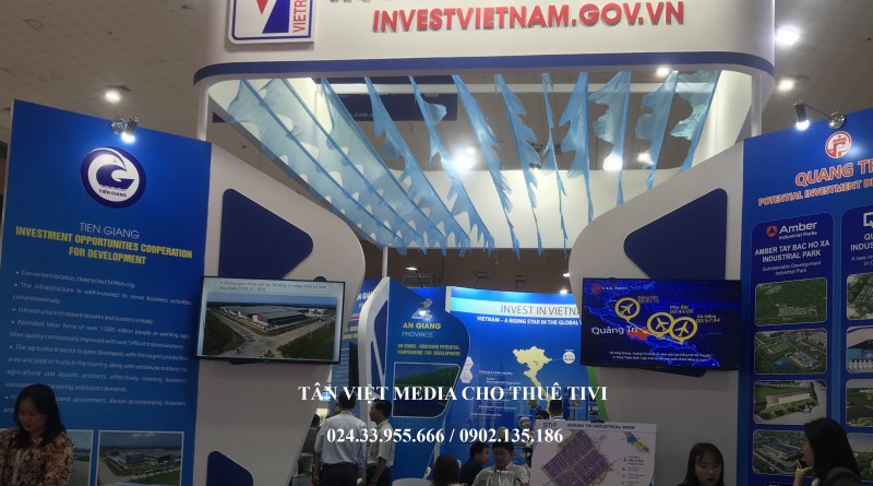 Cho thue tivi tai hoi cho thuong mai quoc te viet nam 2024 - Vietnam Expo 2024