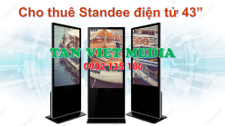 Cho thuê standee điện tử 43 inch cảm ứng chất lượng giá rẻ. LH0902 135 186