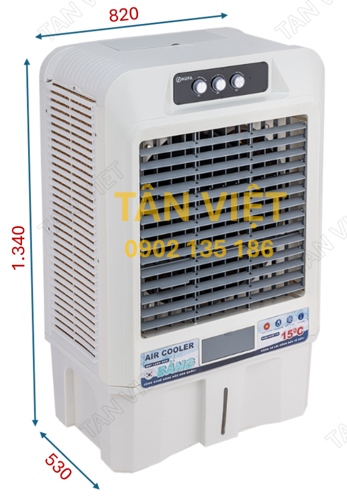 Kích thước quạt điều hòa hơi nước Tân việt, Cho thuê quạt điều hòa hơi nước 0902 135 187