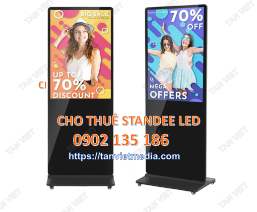 Dịch vụ cho thuê standee led chất lượng, đồng bộ, dịch vụ chu đáo, giá cả cạnh tranh.
