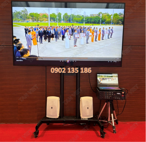 Dịch vụ cho thuê tivi 86 inch chân đứng bánh xe phụ vụ sự kiện, hội nghị, hội thảo, hội chợ, triển lãm chất lượng, giá rẻ