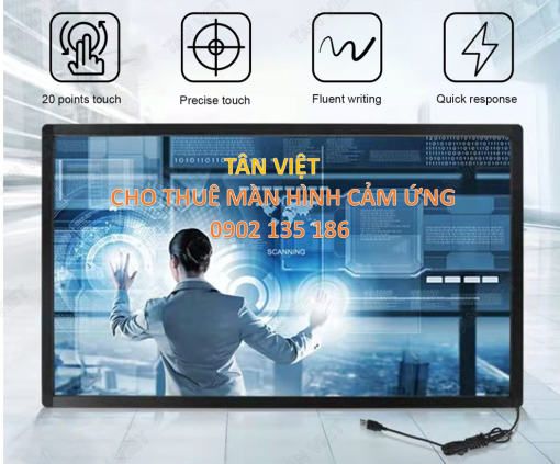 Dịch vụ cho thuê tivi cảm ứng 60 inch Sharp, khung cảm ứng đa điểm, chất lượng, lắp đặt tận nơi, giá rẻ