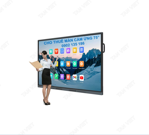 Dịch vụ cho thuê màn hình cảm ứng 75 inch đời mới, cấu hình cao, giá rẻ.