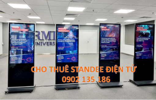 Dịch vụ cho thuê standee led 43", 49", 55", 65" đẹp đồng bộ, giá rẻ