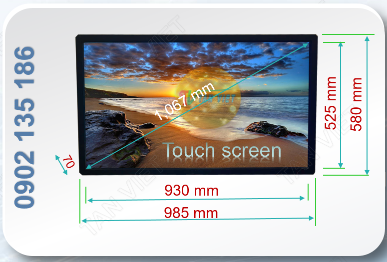 Cho thuê màn hình cảm ứng 42 inch treo vách gian hàng