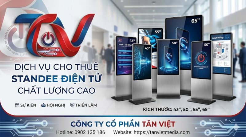 Mãn nhãn tại sự kiện với dịch vụ cho thuê standee điện tử chất lượng cao Tân Việt